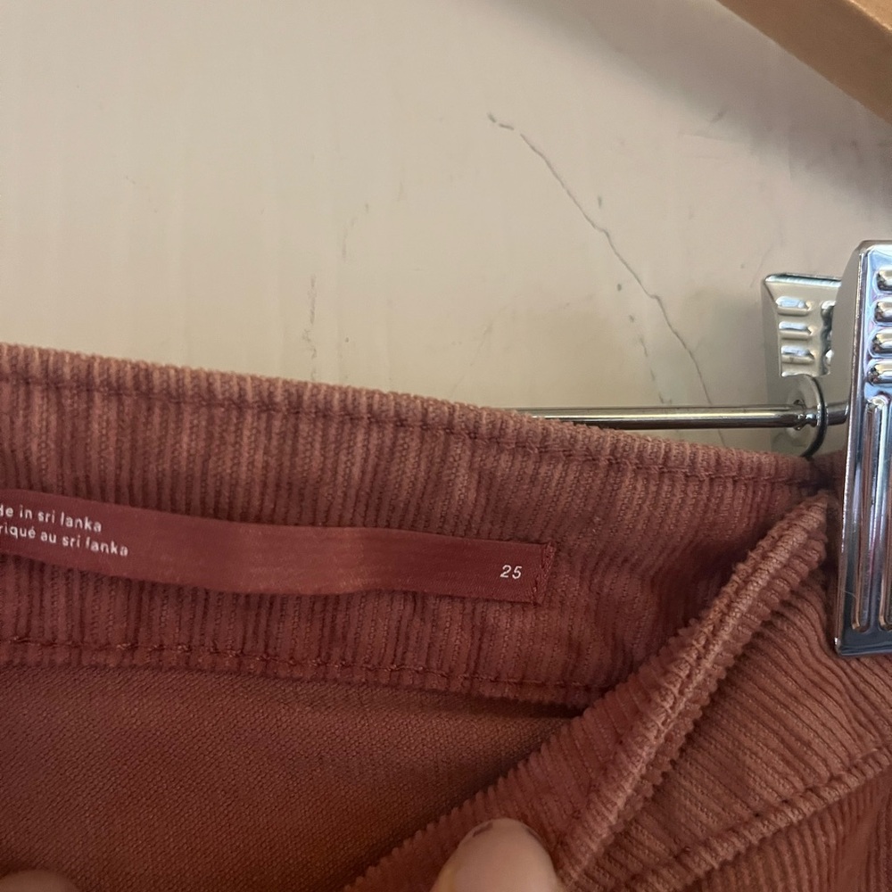 Pilcro wide leg Farmcore Town & Country Boho western mid rise corduroy chinos 25 - Picture 3 of 11